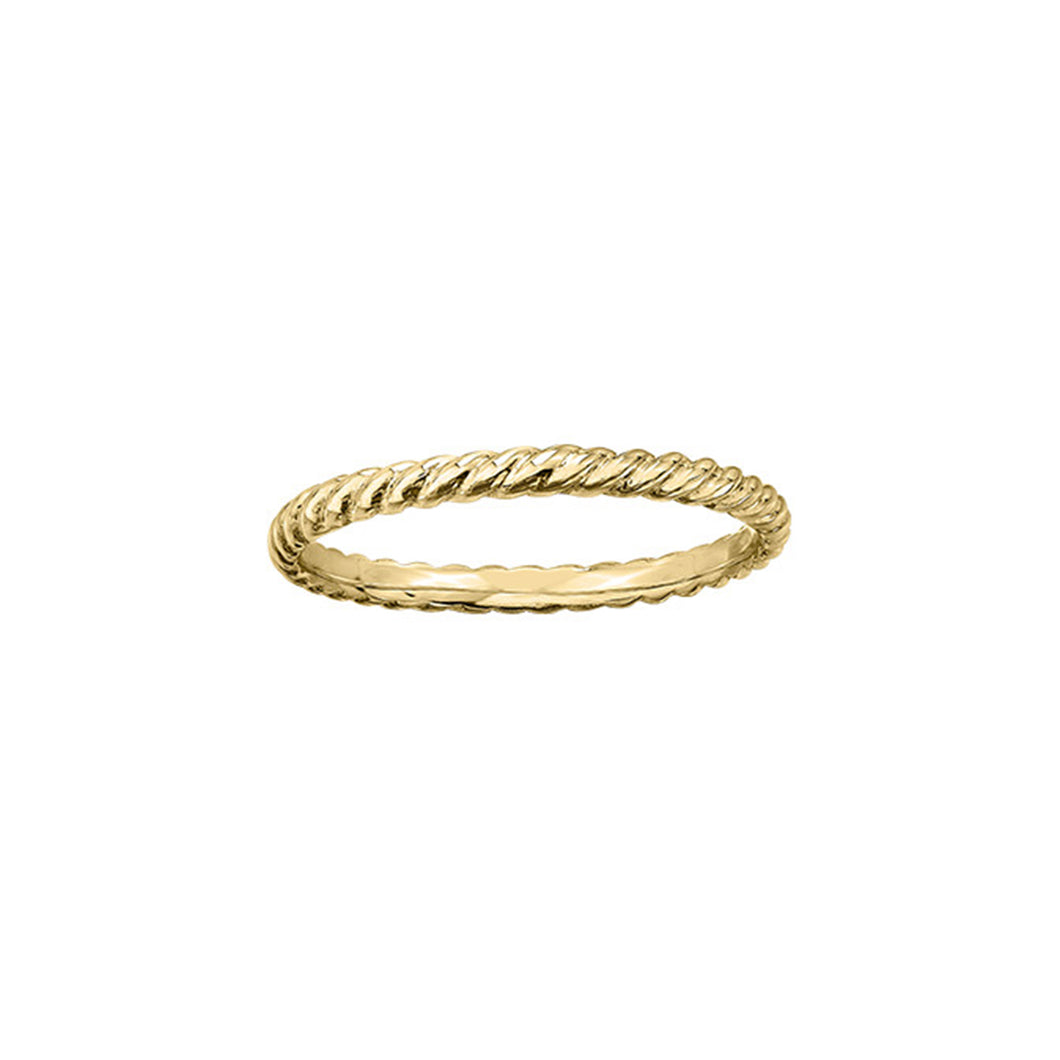 220315 10KT Yellow Gold Rope Ring