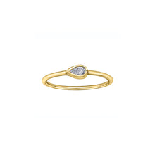 Load image into Gallery viewer, 030571 10KT Yellow Gold .10CT TW Bezel Set Pear Shape Diamond Ring
