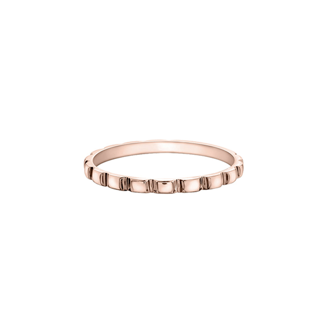 220317 10KT Rose Gold Hammer Finish Ring