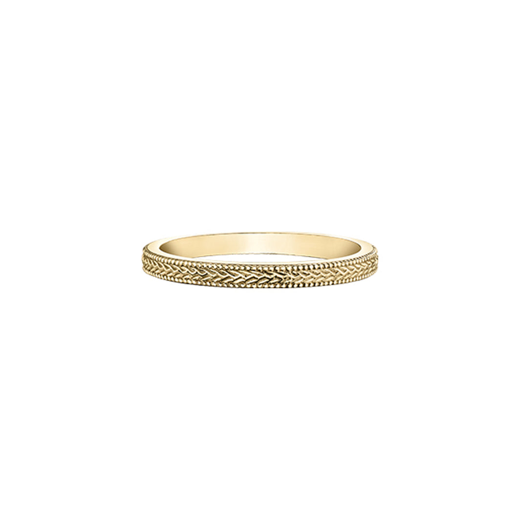 220322 10KT Yellow Gold Wheat Sheaf Ring