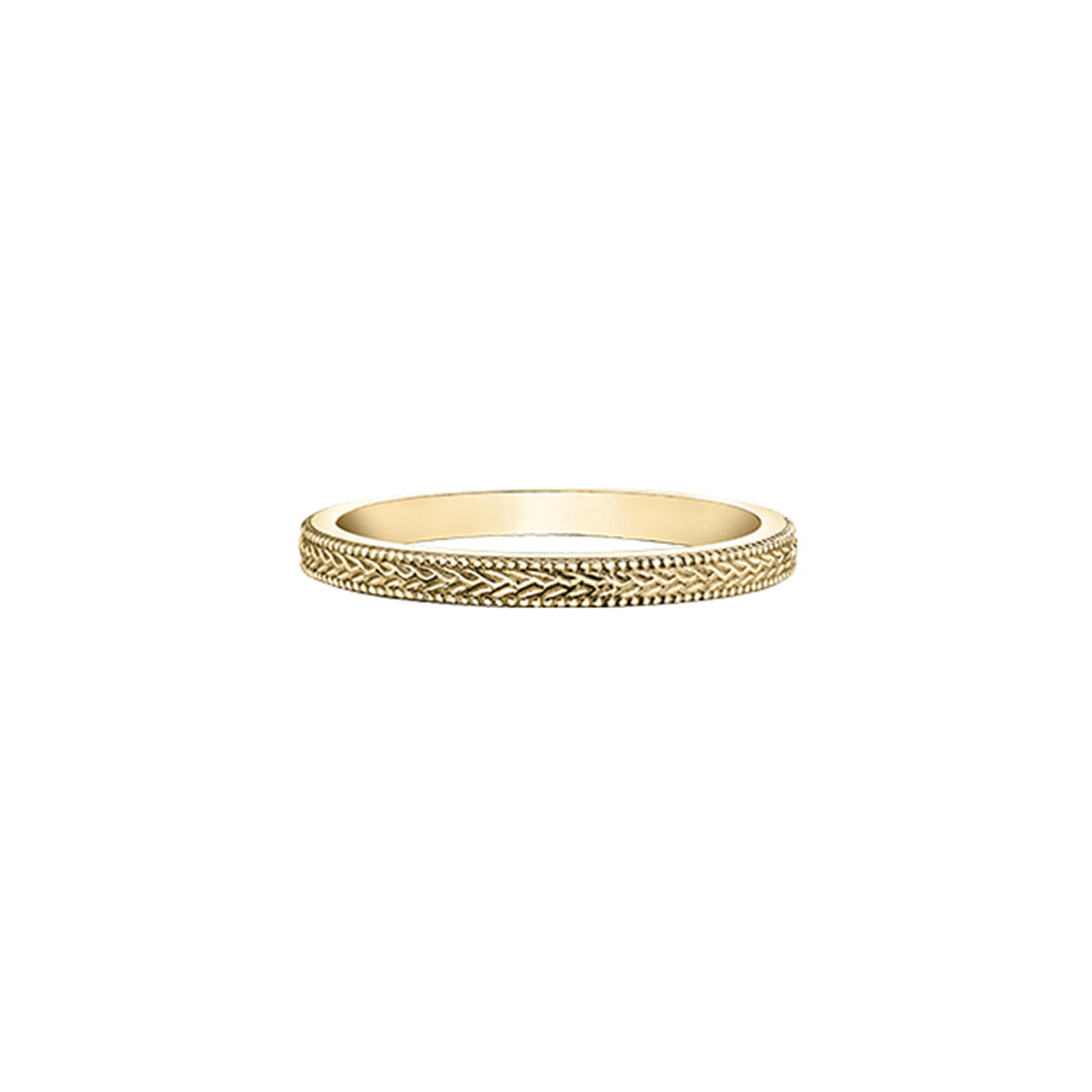 220322 OUT OF STOCK, PLEASE ALLOW 3-4 WEEKS FOR DELIVERY 10KT Yellow Gold Wheat Sheaf Ring