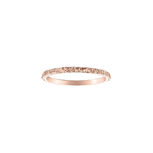 220323 10KT Rose Gold Rock Surface Ring