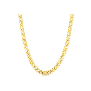 260894 22" 4mm Wide 10K Yellow Gold Cuban Chain