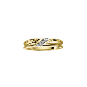 130546  10KT Yellow & White Gold .005CT TW Diamond Ring