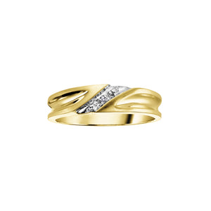 130546 10KT Yellow & White Gold .005CT TW Diamond Ring
