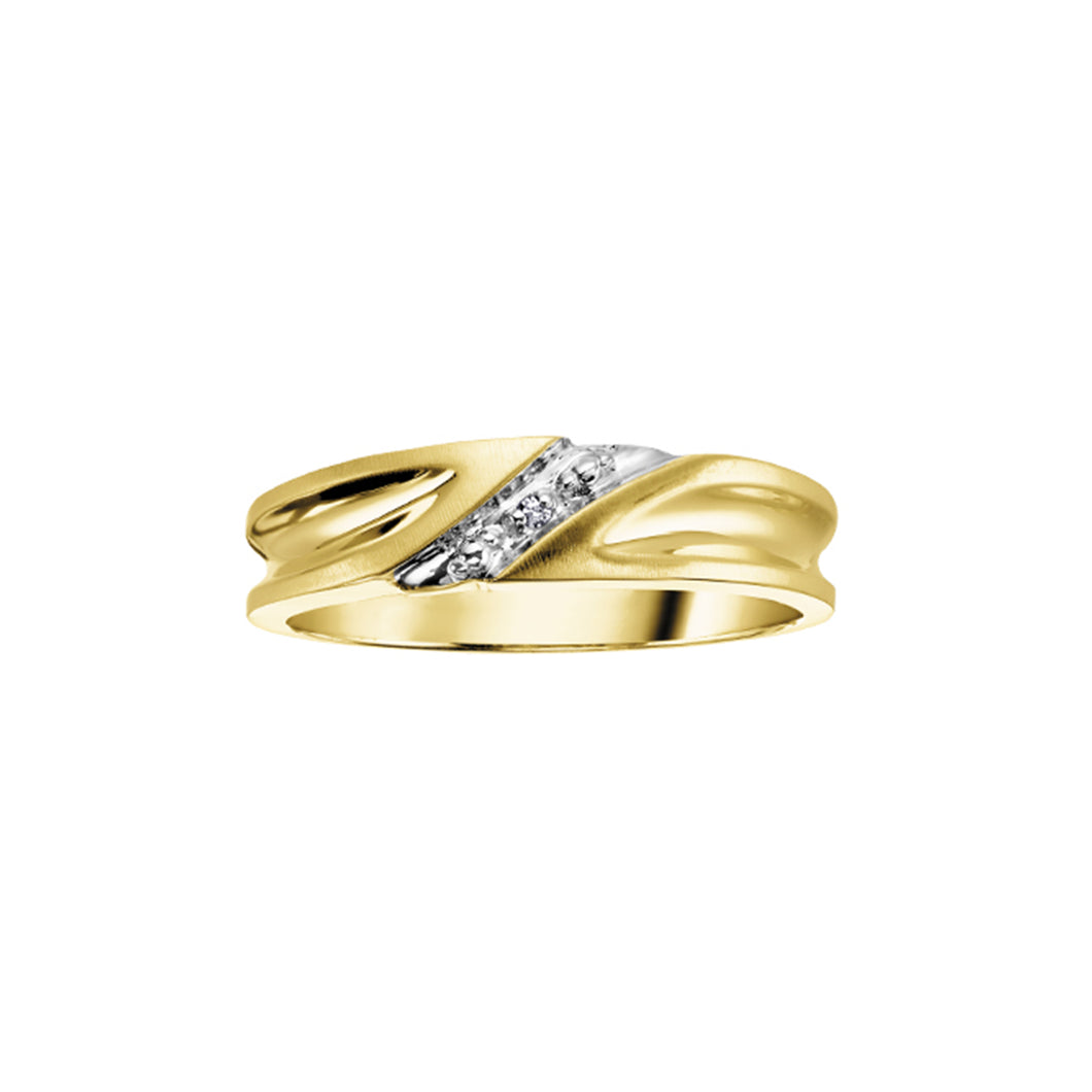 130546 10KT Yellow & White Gold .005CT TW Diamond Ring
