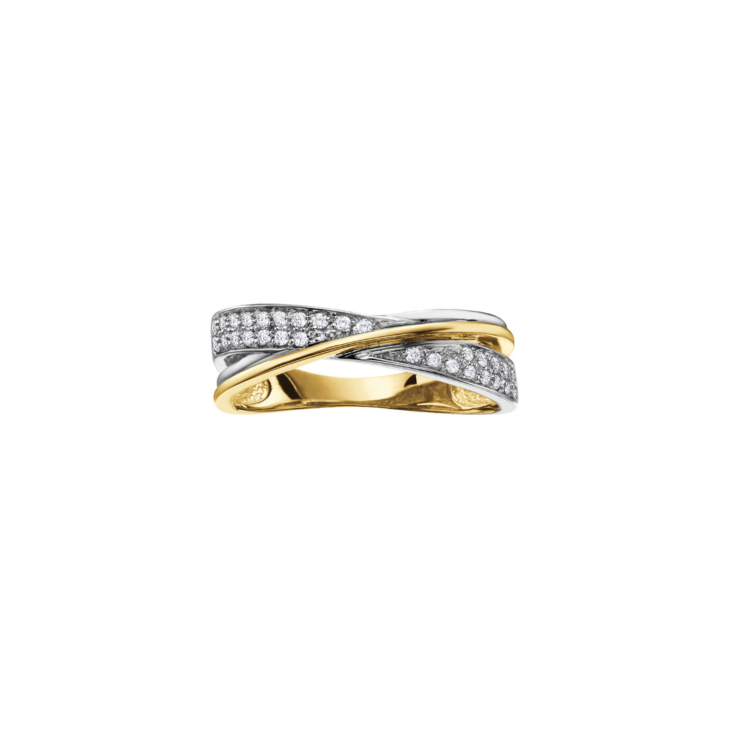 030051 10KT Yellow & White Gold .19CT TW Diamond Ring