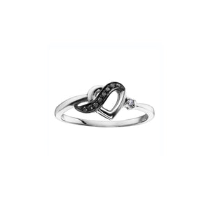 030145 OUT OF STOCK PLEASE ALLOW 3-4 WEEKS FOR DELIVERY 10KT White Gold .05CT TW Enhanced Black Diamond Ring