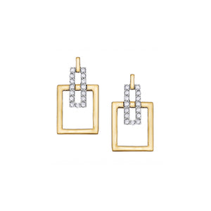 151270 10K Yellow & White Gold 0.20ct tw Diamond Earrings