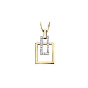 141785 10kt Yellow & White Gold .12CT TW Diamond Pendant