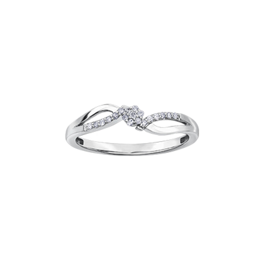 030382 OUT OF STOCK PLEASE ALLOW 3-4 WEEKS FOR DELIVERY 10K White Gold .07CT TW Diamond Ring
