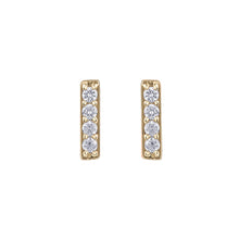 Load image into Gallery viewer, 151167 10KT Yellow Gold .14CT TW Diamond Bar Stud Earrings

