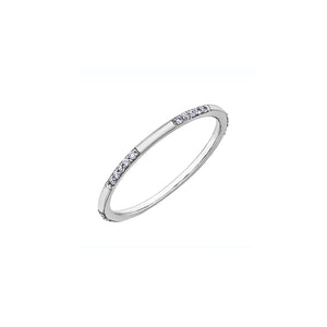 030527 10KT White Gold .10CT TW Diamond Ring