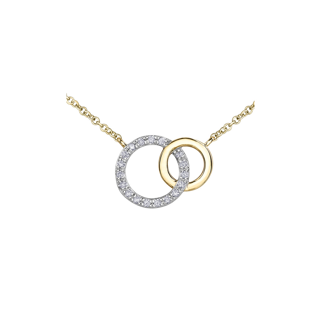 141079 10KT Yellow Gold 0.09CT TW Diamond Necklace