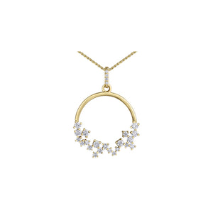 141570 10KT Yellow Gold .50CT TW Diamond Pendant