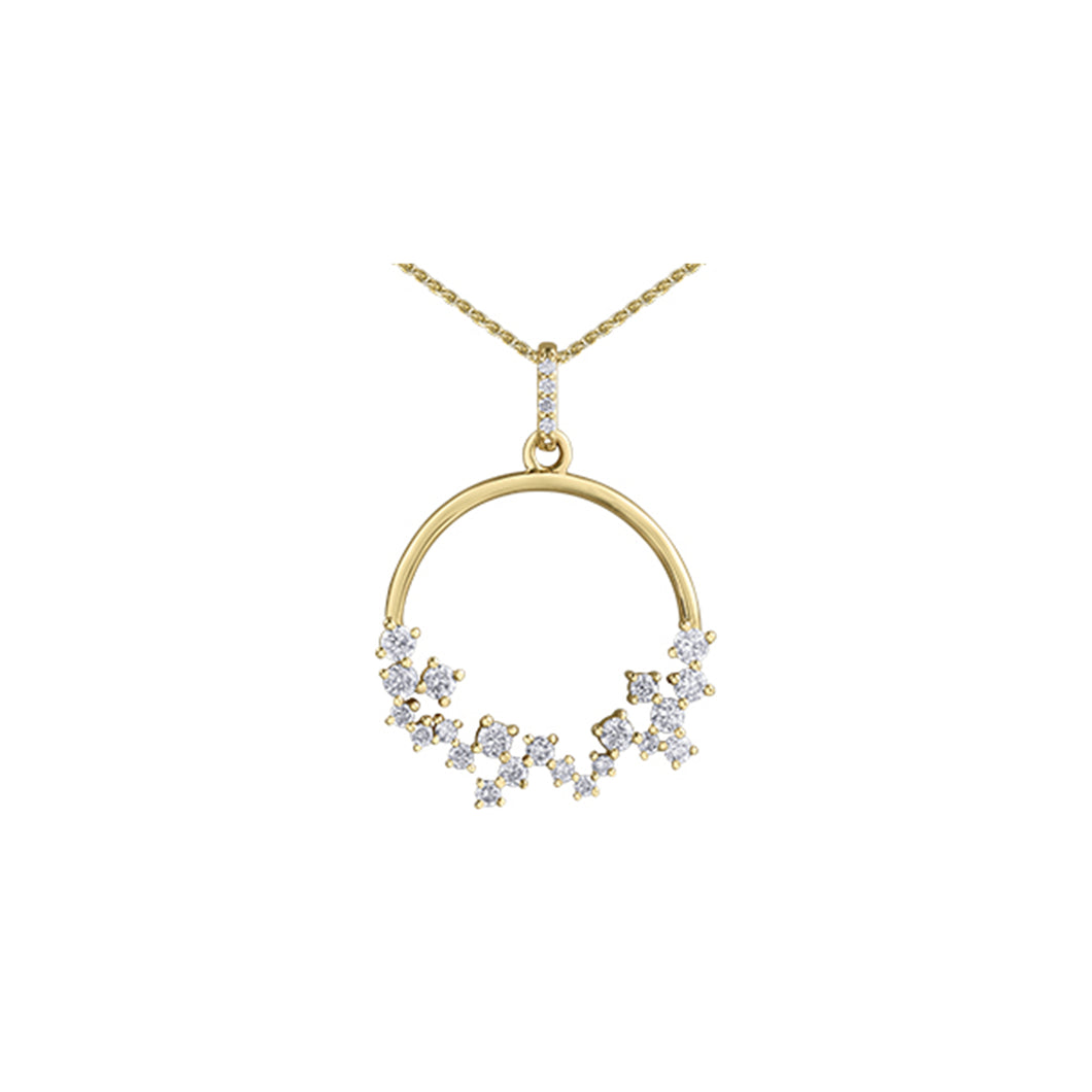 141570 10KT Yellow Gold .50CT TW Diamond Pendant