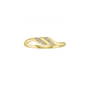 030195 10K Yellow Gold & 0.05CT TW Diamond Ring
