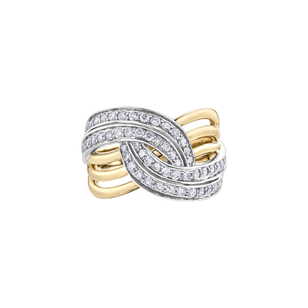 020220 OUT OF STOCK PLEASE ALLOW 3-4 WEEKS FOR DELIVERY 10KT Yellow & White Gold 1.00CT TW Diamond Ring