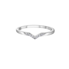Load image into Gallery viewer, 100045 10KT White Gold 0.04CT TW Diamond Chevron Ring
