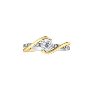 020158 10K Yellow & White Gold .36CT TW Diamond Ring