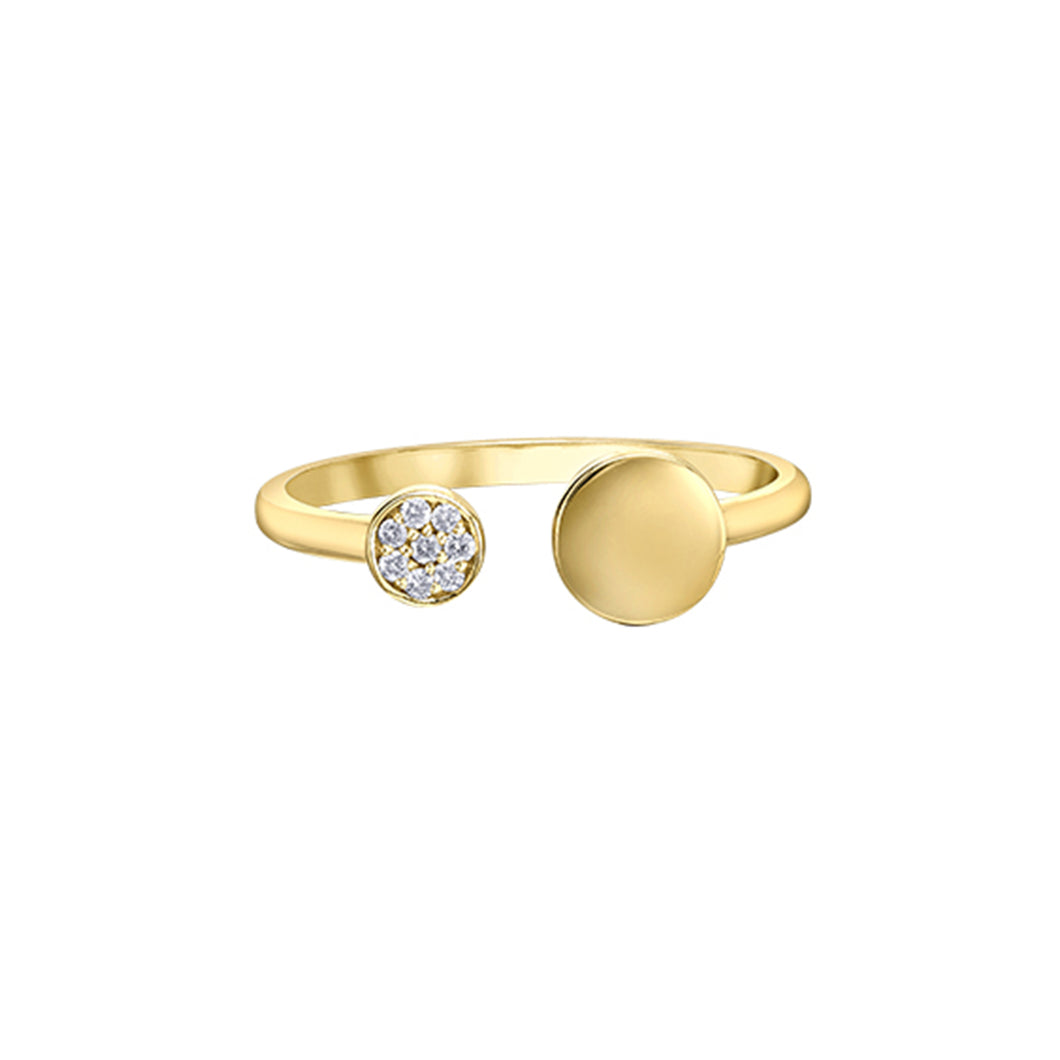 030416 10KT Yellow Gold & 0.04CT TW 8 Diamond Ring