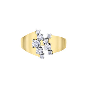 030393 10KT Yellow Gold .50CT TW Diamond Ring