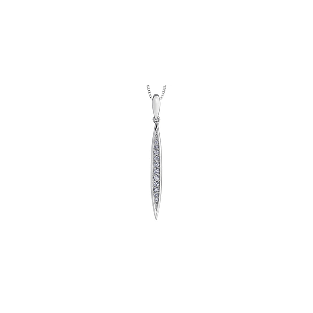 141712 10K White Gold and .07CT TW Diamond Pendant