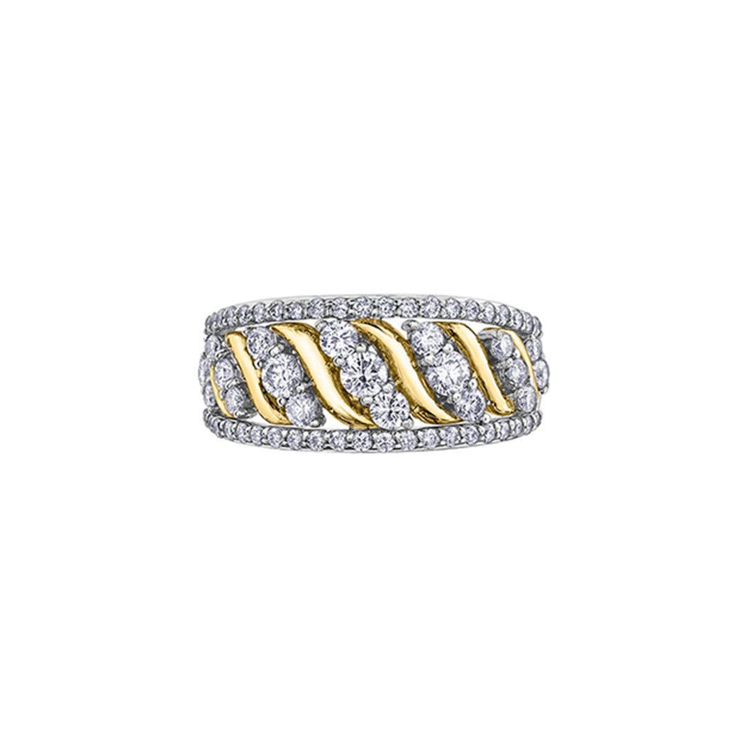 020218 OUT OF STOCK PLEASE ALLOW 3-4 WEEKS FOR DELIVERY 10KT Yellow & White Gold 1.00CT TW Diamond Ring