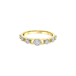 030464 10KT Yellow & White Gold .18CT TW Diamond Ring