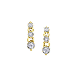 151255 10K Yellow & White Gold .23CT TW Diamond Earrings