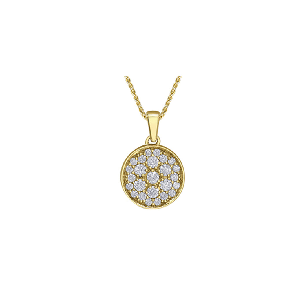 141787 10kt Yellow Gold .50CT TW Diamond Pendant