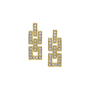 151269 10K Yellow Gold 0.50ct tw 52 Diamond Earrings