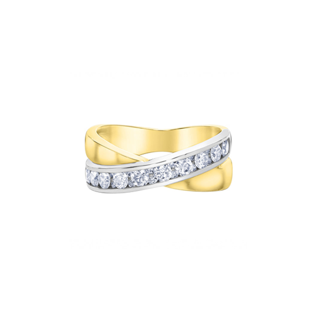 080183 10K Yellow & White Gold .75CT TW Diamond Ring