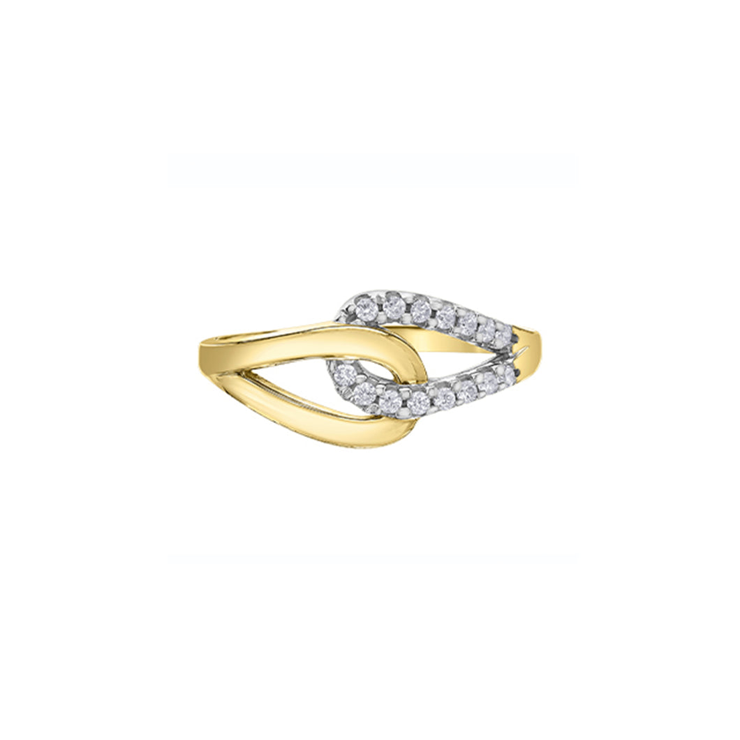 030507 OUT OF STOCK PLEASE ALLOW 3-4 WEEKS FOR DELIVERY 10KT Yellow Gold .15CT TW Diamond Ring