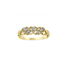 Load image into Gallery viewer, 030551 10KT Yellow Gold .05CT TW Diamond Heart Ring
