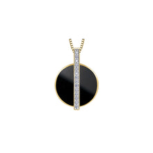 Load image into Gallery viewer, 170239 OUT OF STOCK, PLEASE ALLOW 3-4 WEEKS FOR DELIVERY 10KT Yellow Gold Onyx &amp; 0.07CT TW Diamond Pendant
