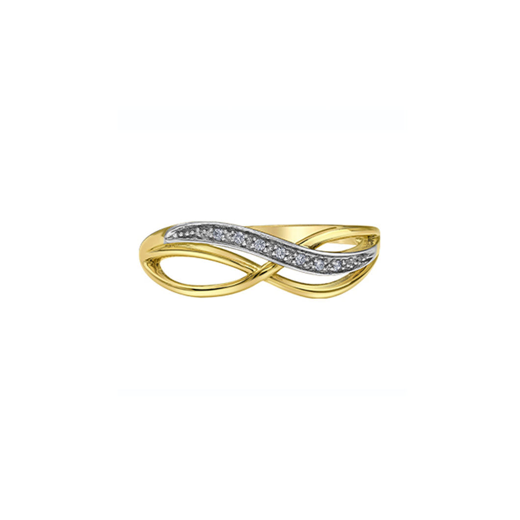 030525 10KT Yellow Gold .03CT TW Diamond Ring