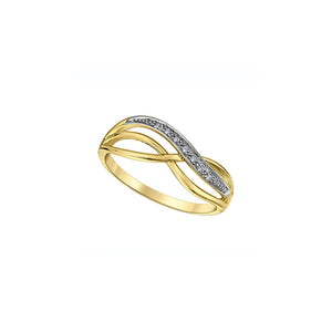 030525 10KT Yellow Gold .03CT TW Diamond Ring