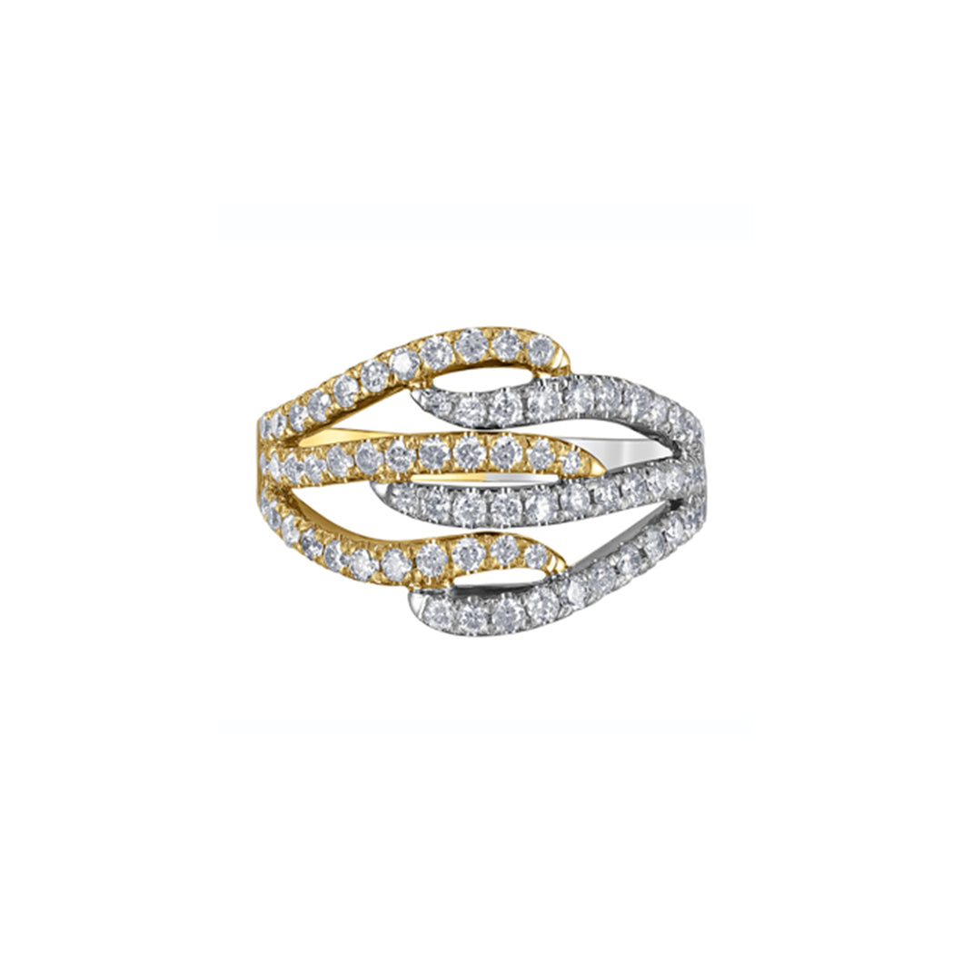 020406 10KT Yellow & White Gold 1.00CT TW Diamond Ring