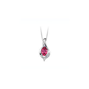 170244  OUT OF STOCK, PLEASE ALLOW 3-4 WEEKS FOR DELIVERY 10K White Gold Ruby & Diamond Pendant