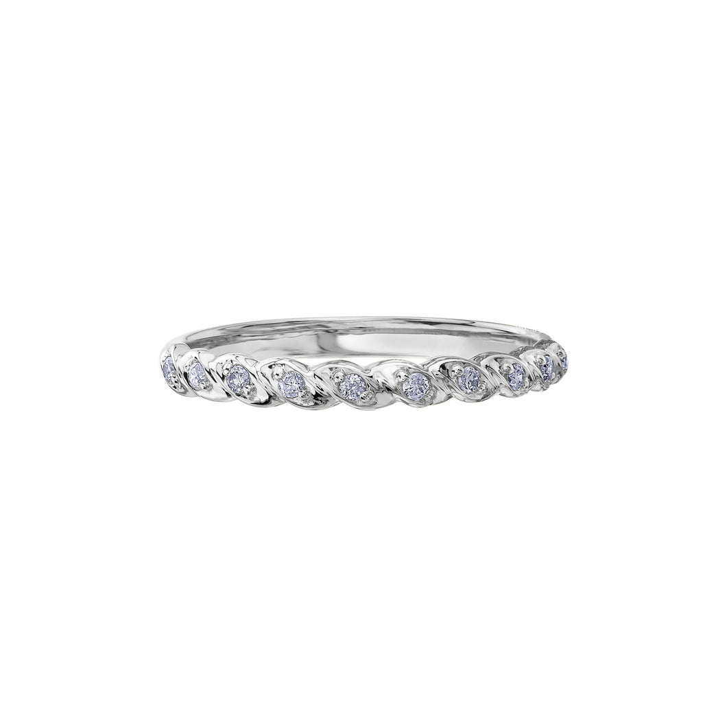 030402 OUT OF STOCK, PLEASE ALLOW 3-4 WEEKS FOR DELIVERY 10KT White Gold & 0.08CT TW Diamond Ring