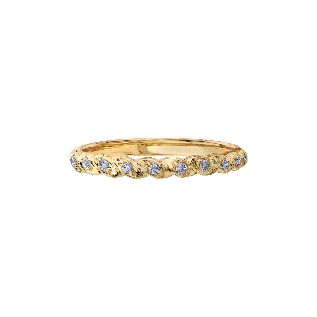 030385 OUT OF STOCK PLEASE ALLOW 3-4 WEEKS FOR DELIVERY 10KT Yellow Gold & 0.08CT TW Diamond Ring