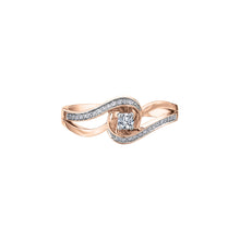 Load image into Gallery viewer, 030014 10K Rose Gold 0.17CT TW Diamond Ring
