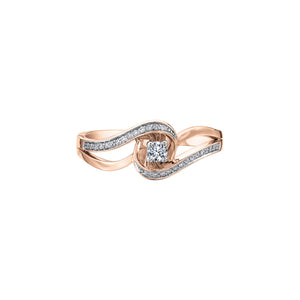 030014 10K Rose Gold 0.17CT TW Diamond Ring