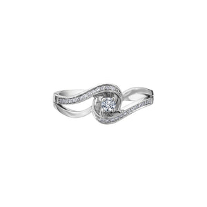 030011 10K White Gold 0.17CT TW Diamond Ring