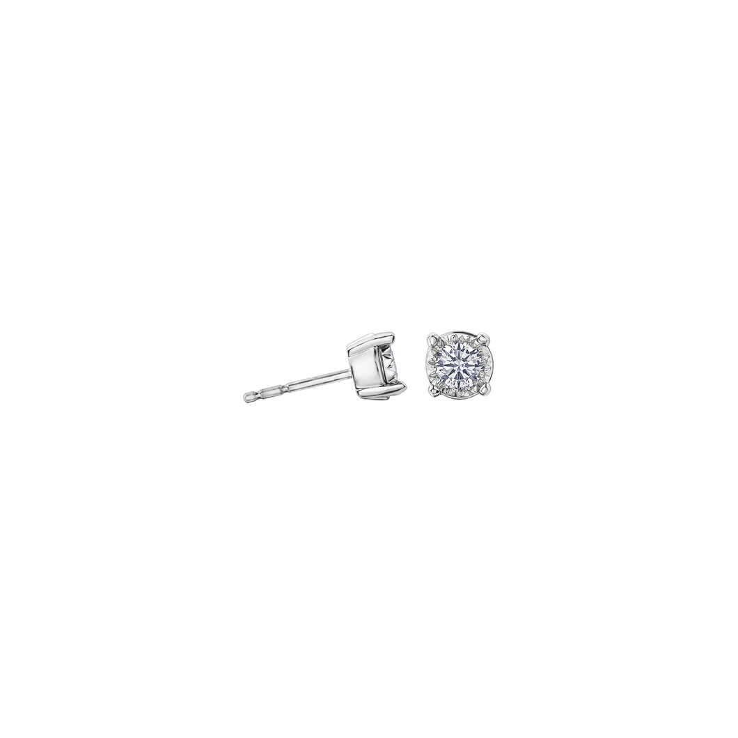 150751  10KT White Gold .15CT TW Diamond Stud Earrings