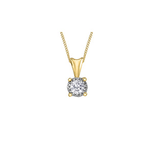 141095 10KT Yellow & White Gold .07CT TW Diamond Pendant