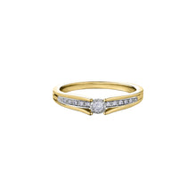 Load image into Gallery viewer, 030170 10K Yellow &amp; White Gold &amp; 0.10CT TW Diamond Ring
