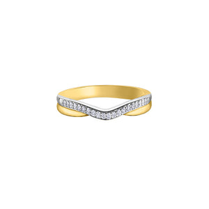 030090 OUT OF STOCK, PLEASE ALLOW 3-4 WEEKS FOR DELIVERY 10KT Yellow & White Gold .10CT TW Diamond Ring