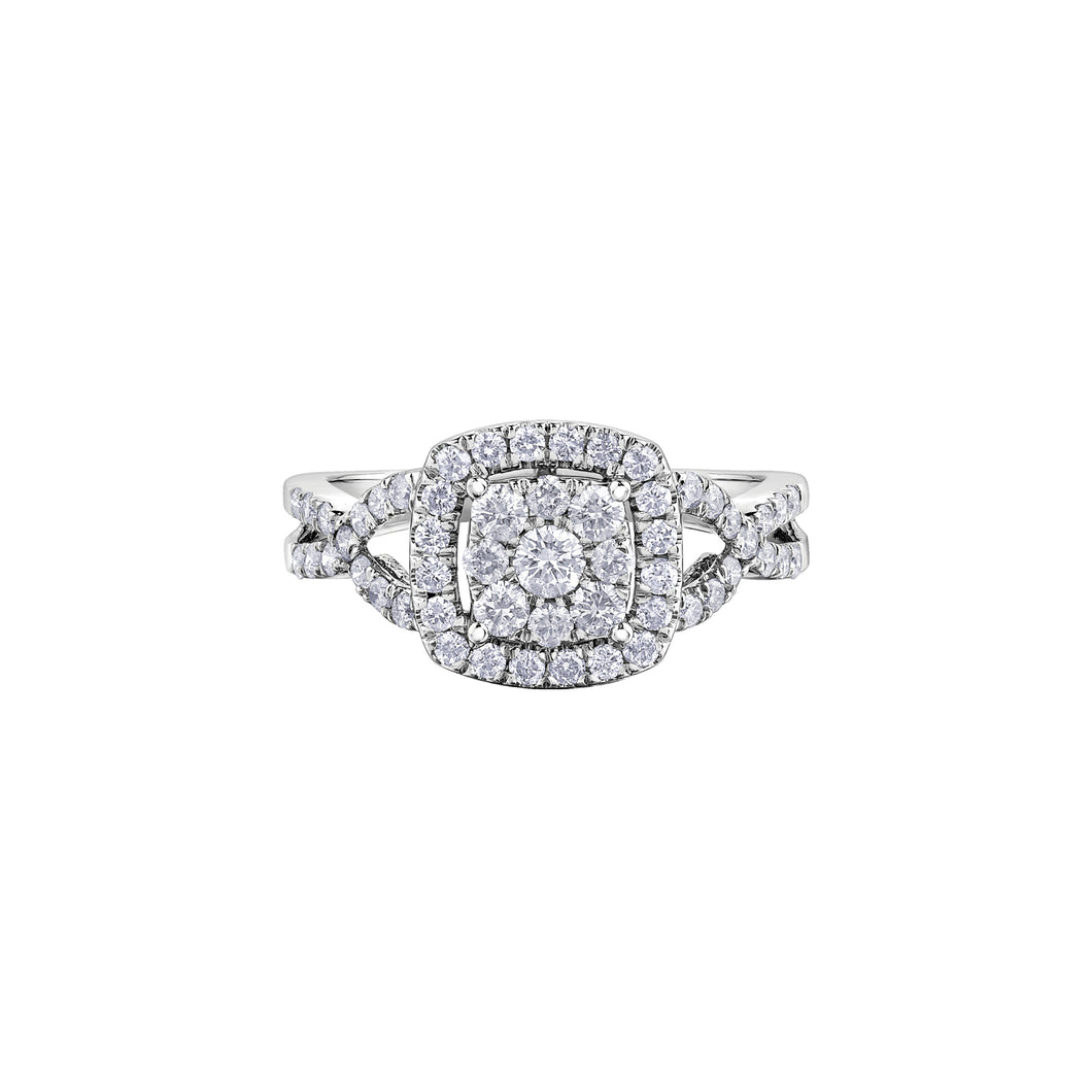 020082 OUT OF STOCK, PLEASE ALLOW 3-4 WEEKS FOR DELIVERY 10K White Gold 1.00CT TW Diamond Ring